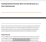 Email Correspondence with Patients Article